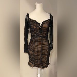 Fashion Nova ruched dress NWT